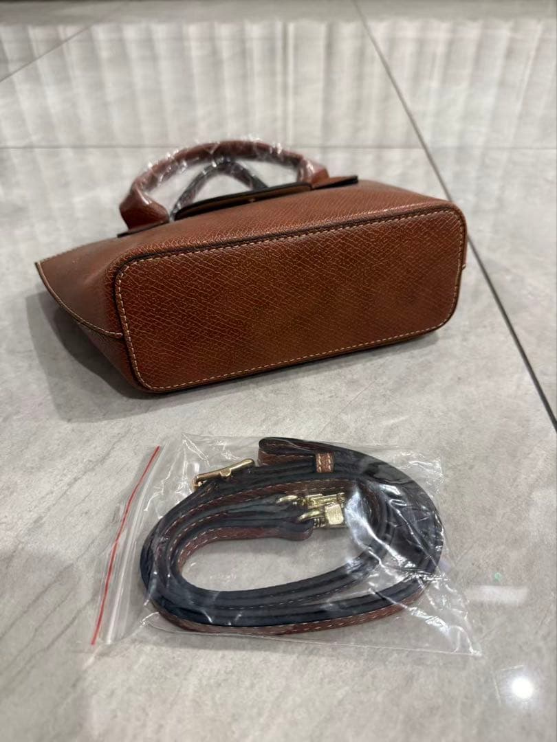 ロンシャン LONGCHAMP PURE XS トートバッグブラウン - レザー