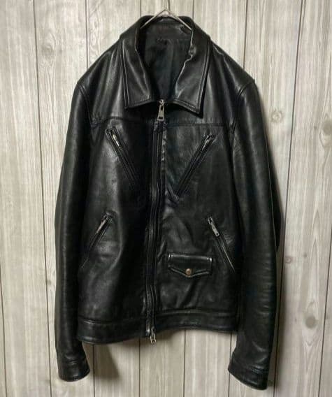 専用　Lounge Lizard 襟付　ライダース　レザー　　ホース　逆八の字