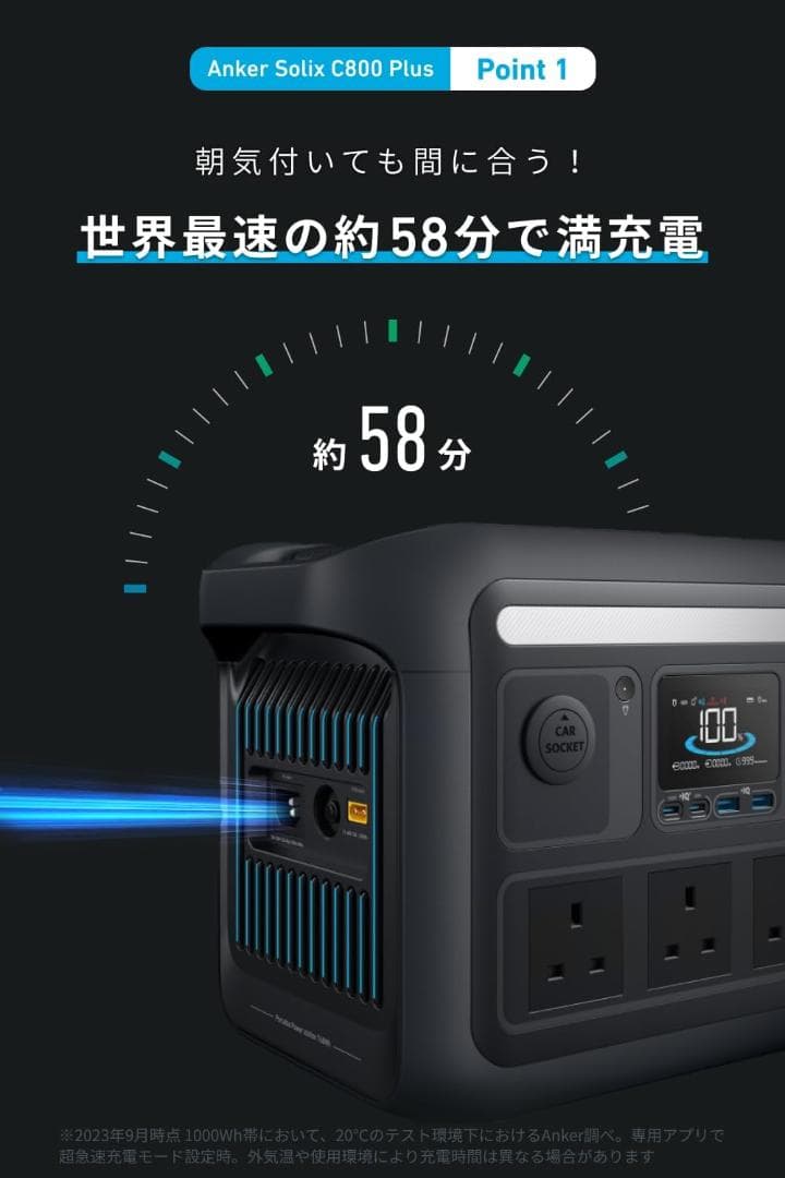 Anker Solix C800 Plus ポータブル電源　A1754511