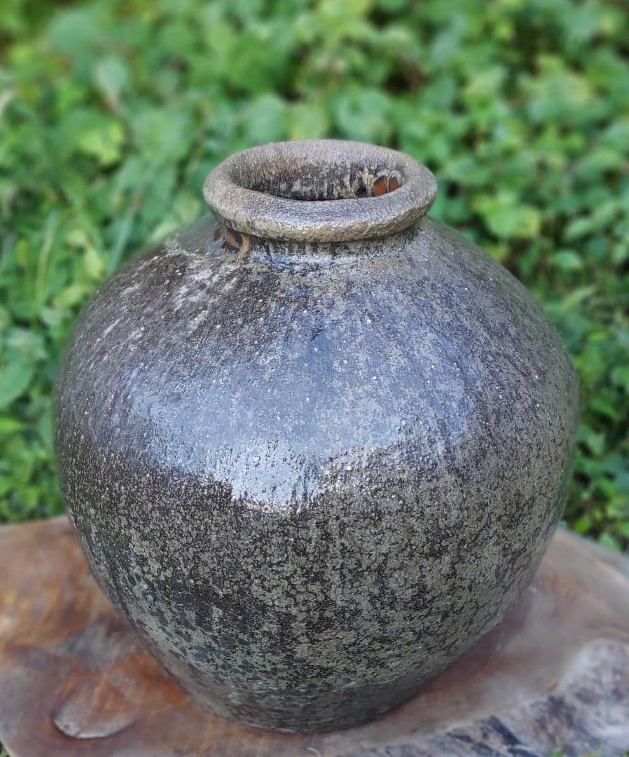 越前自然釉壺