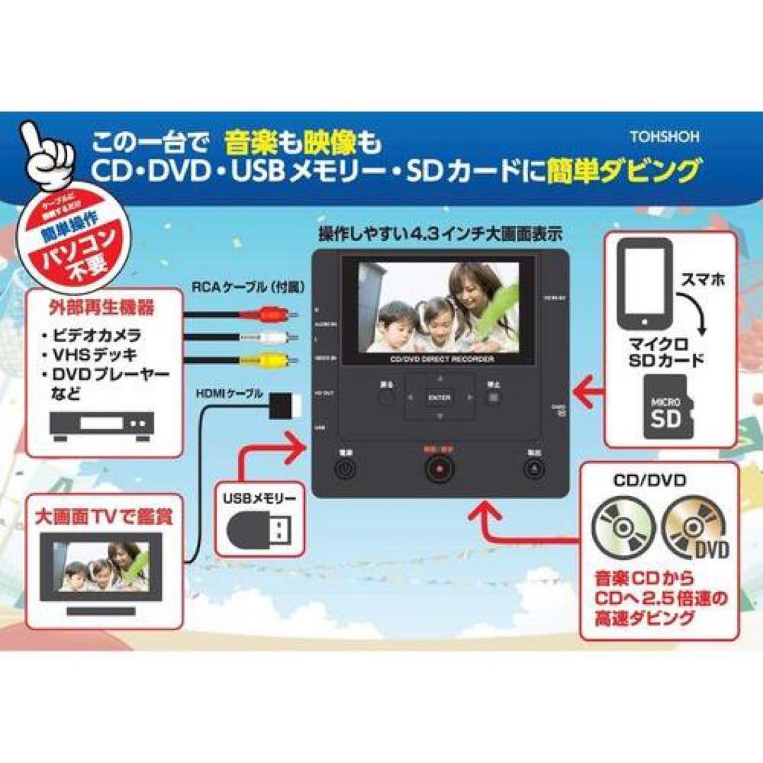 パソコン要らず！CD/DVD録画・録音かんたん録右ェ門　DMR-0720