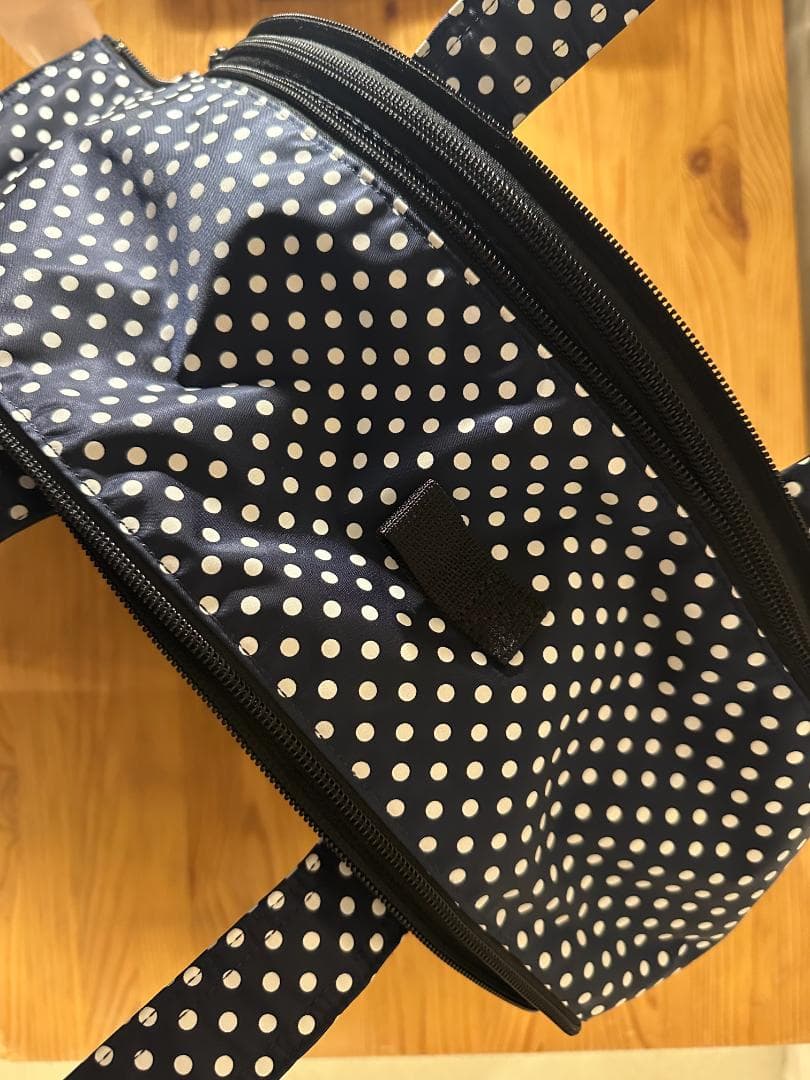 PORTER 犬猫用ドット柄 キャリーバッグ ネイビー