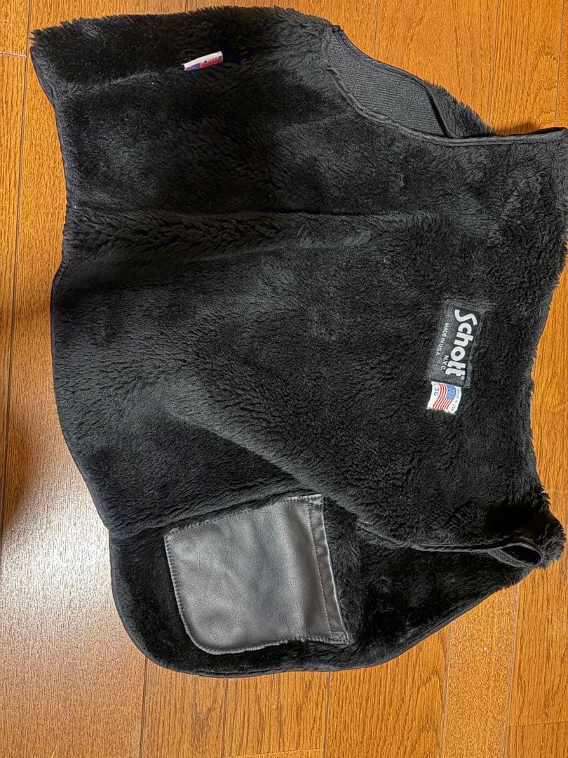 ブラックレザー シングルライダースジャケット　ボア付き