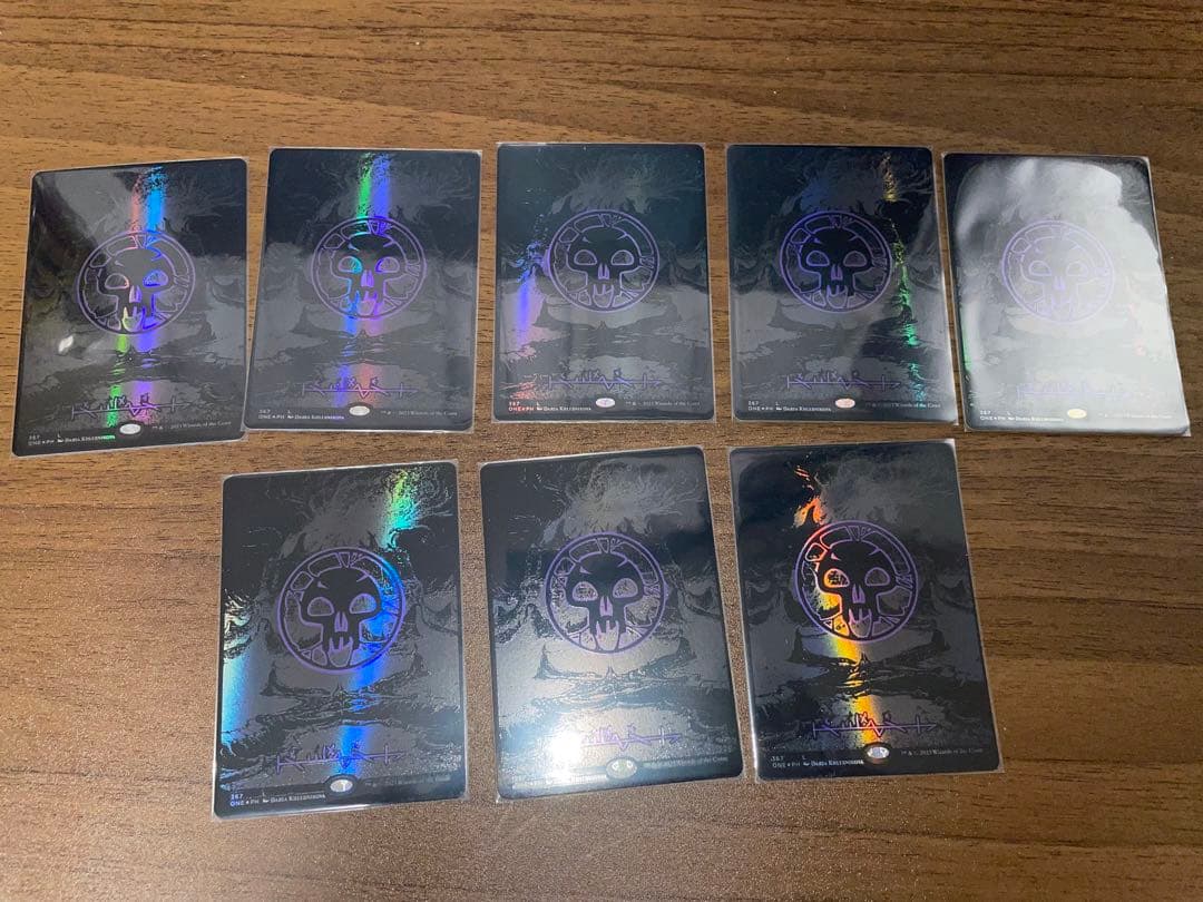ぽん出品　MTG オイルスリックfoil《沼/Swamp》 8枚