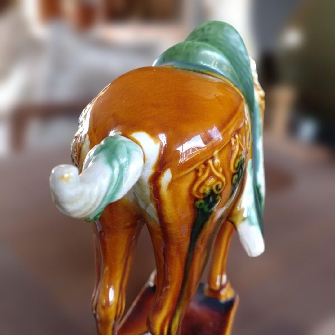 唐三彩・馬の陶器置物