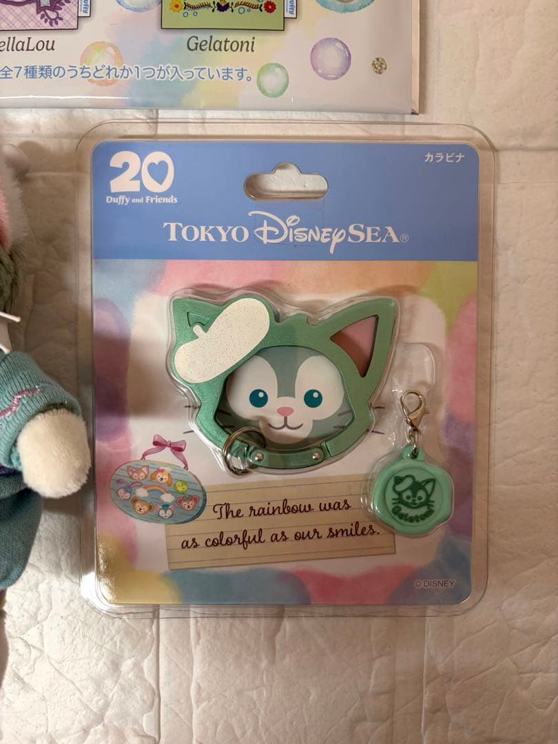 新品　ジェラトーニ　３点　カラビナ・ぬいば・巾着　　　　２０周年　ディズニーシー