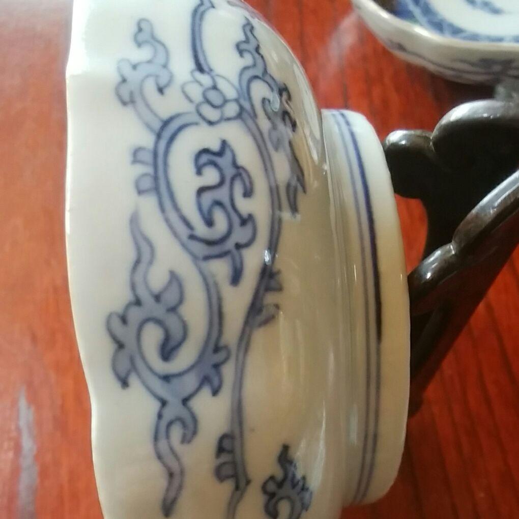 168  古伊万里　金採錦　輪花　膾皿　5客