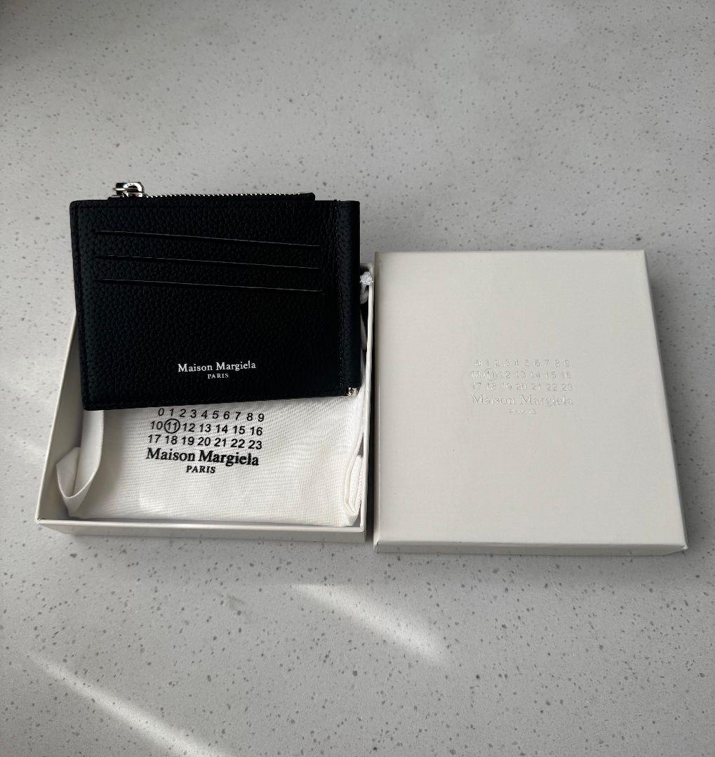 Maison Margiela ブラックレザー二つ折り財布