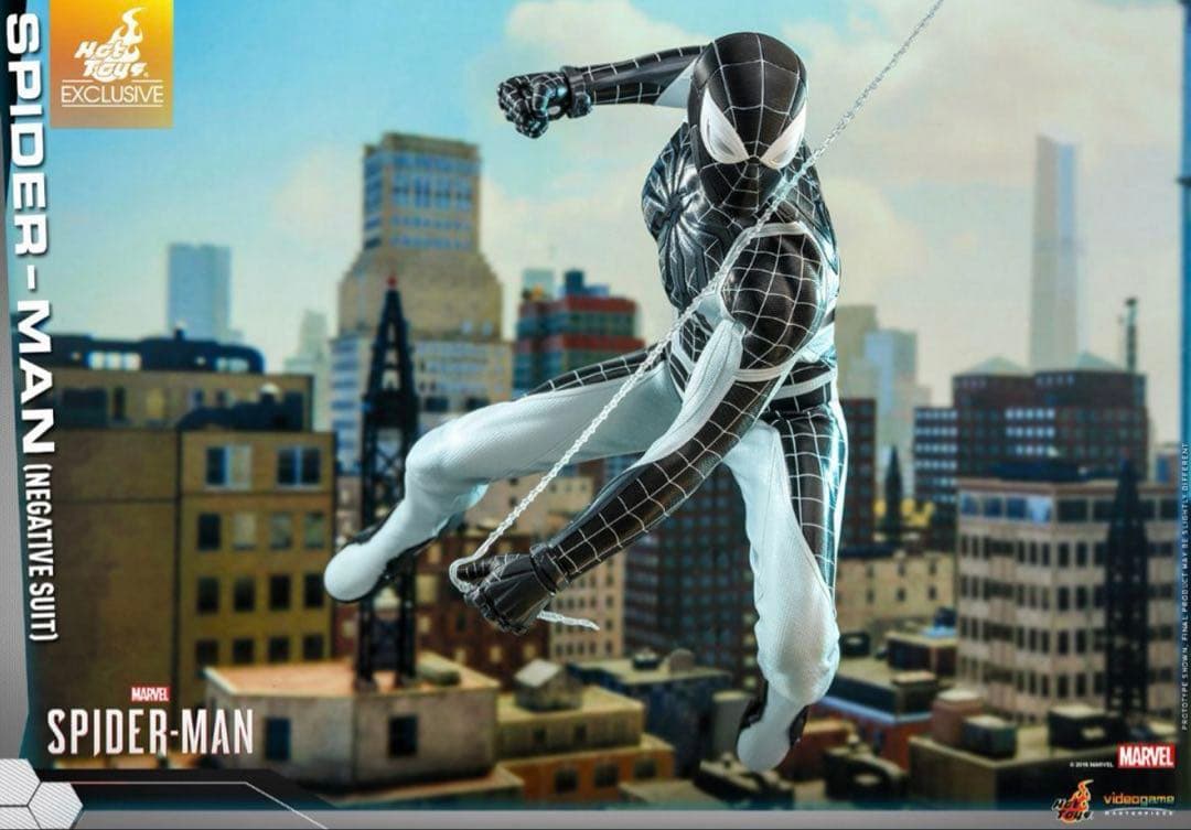 週末限定値下げ新品ホットトイズ1/6スケール スパイダーマン ネガティブスーツ版