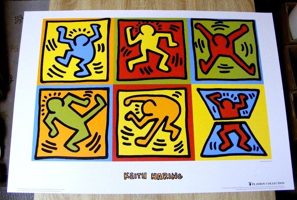 キースヘリング Six Dancing People 1999年製 ポスター