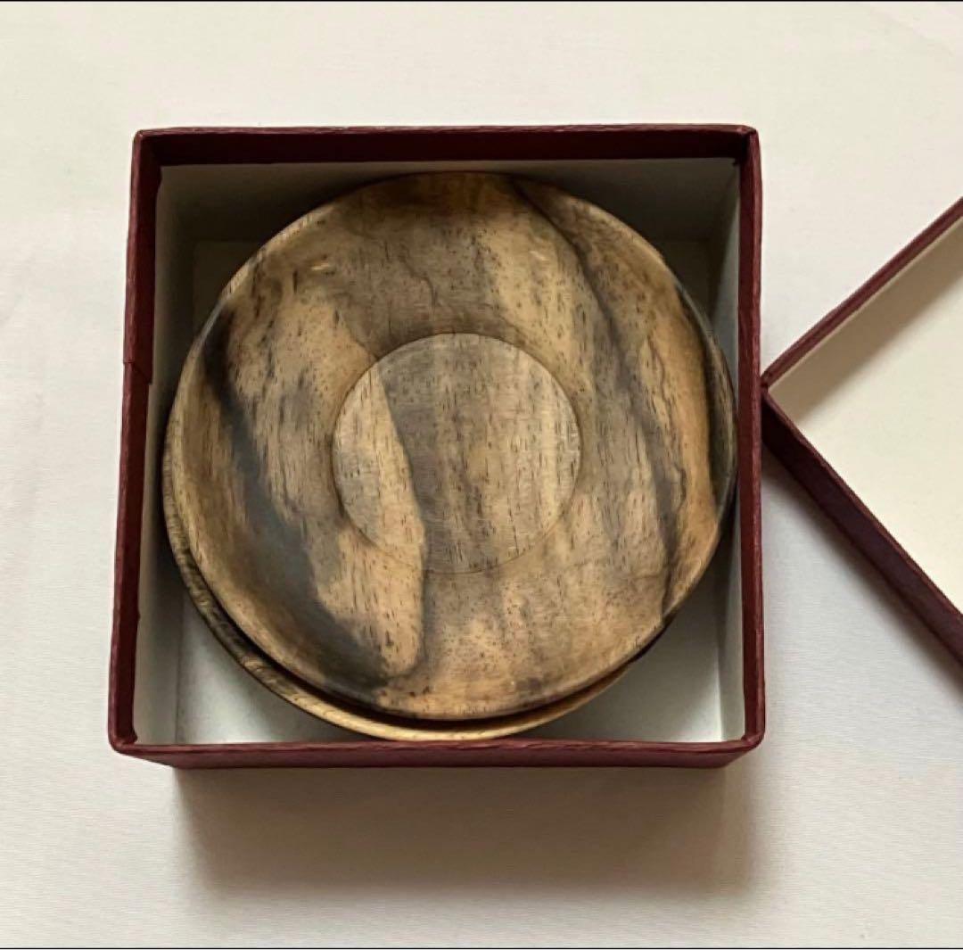 黒柿茶托　茶托　五客　希少　煎茶道具