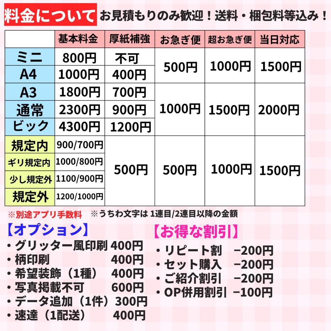 【プリント】オーダー 連結うちわ文字　文字パネル　うちわ文字