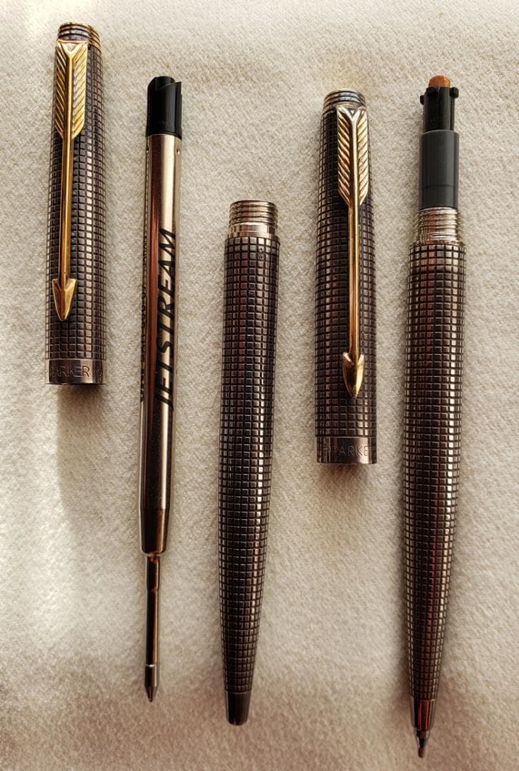 PARKER　75　スターリングシルバー　ボールペン他3本セット　中古品