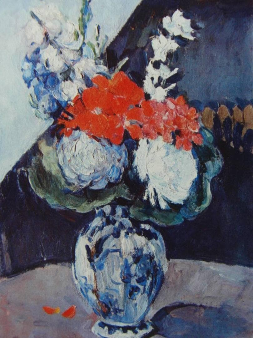 ポール・セザンヌ、【小さいつぼの花】、希少な画集画より