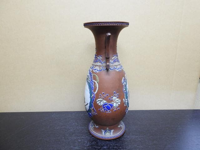 色絵万古花瓶　MA61