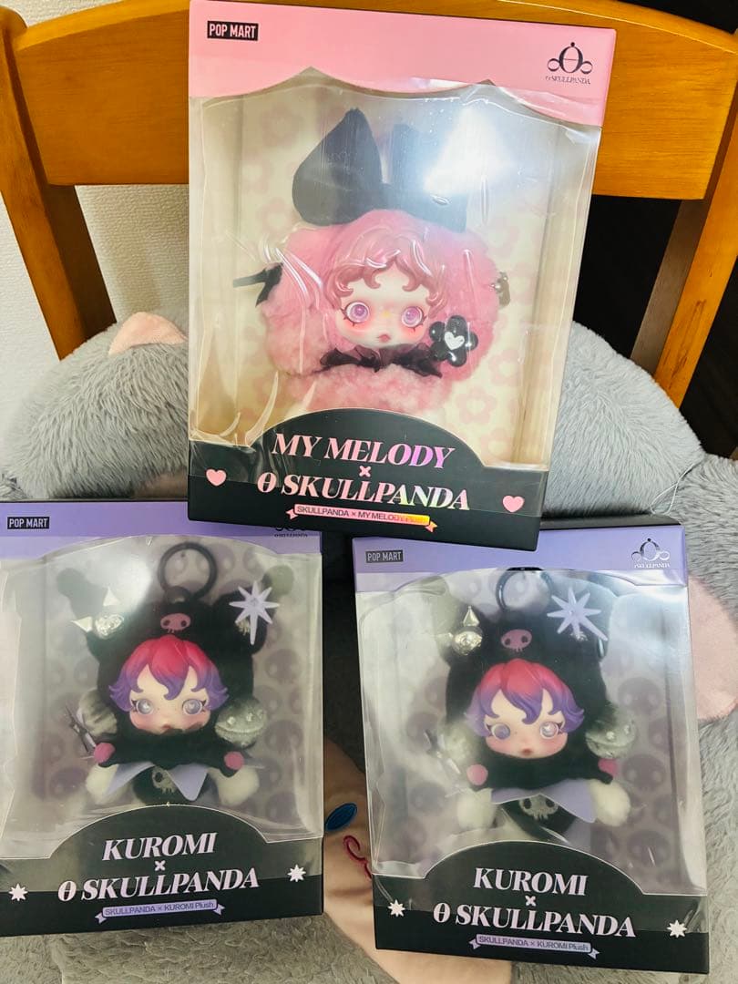 POPMART SKULLPANDA ぬいぐるみペンダント3個セット