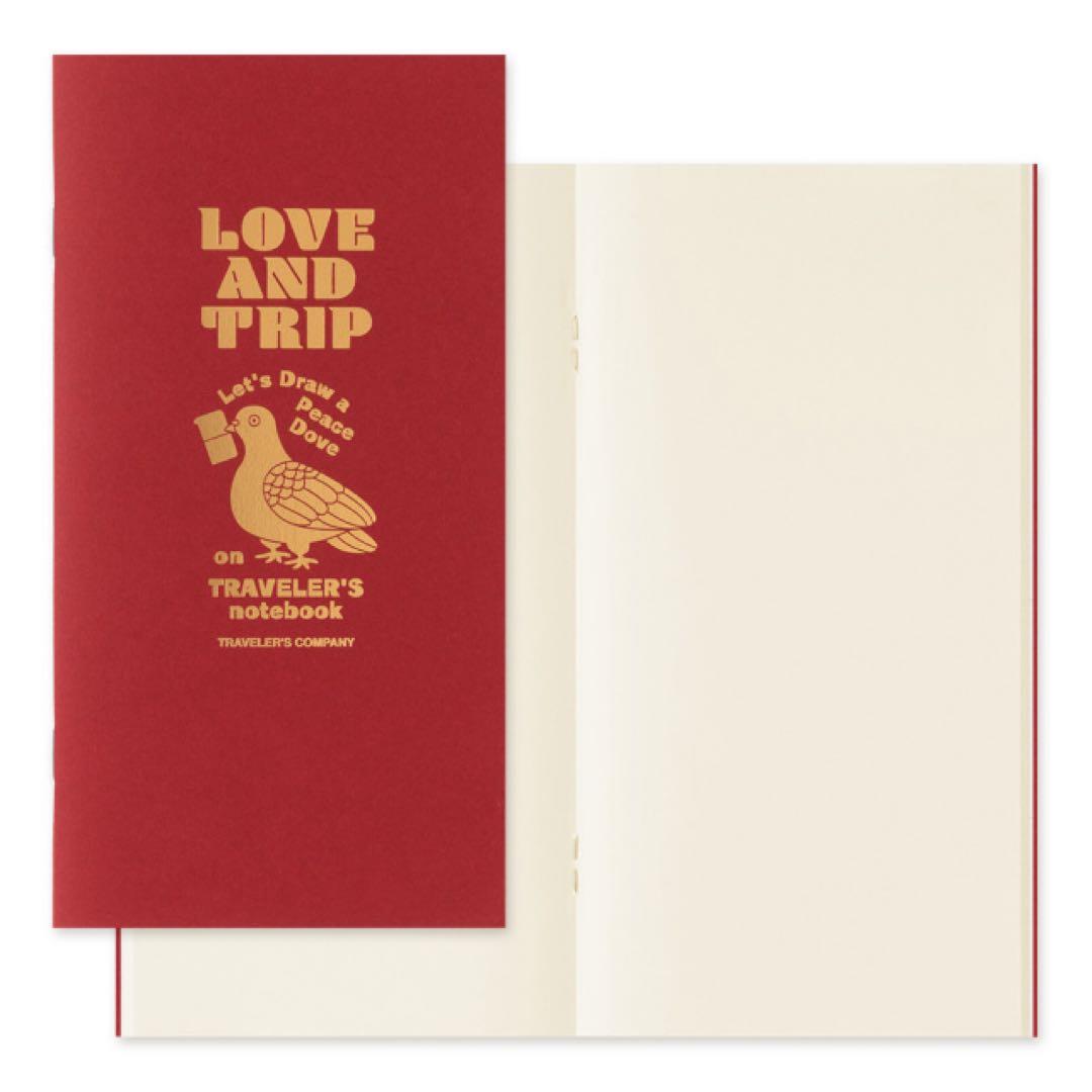 トラベラーズノート レギュラーサイズ LOVE AND TRIP レッド 限定