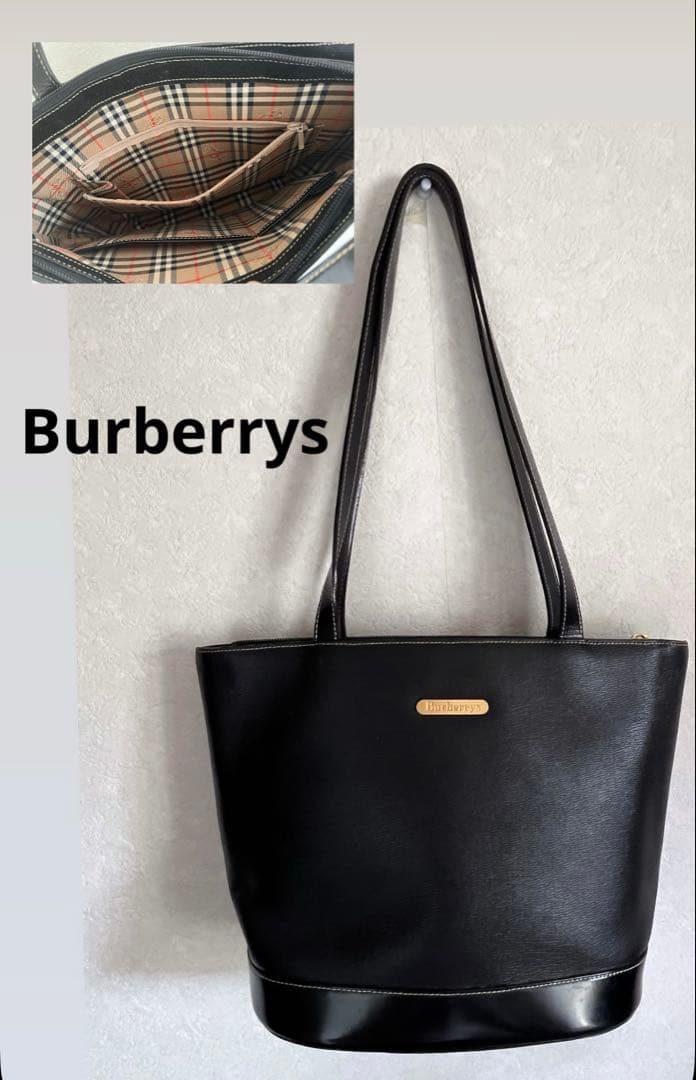 Burberry バーバリー　アンティーク　ブラック トートバッグ