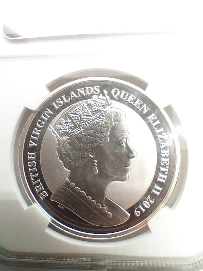 NGC PF65 ウナとライオン 2019 ヴァージン諸島銀貨 リバースプルーフ