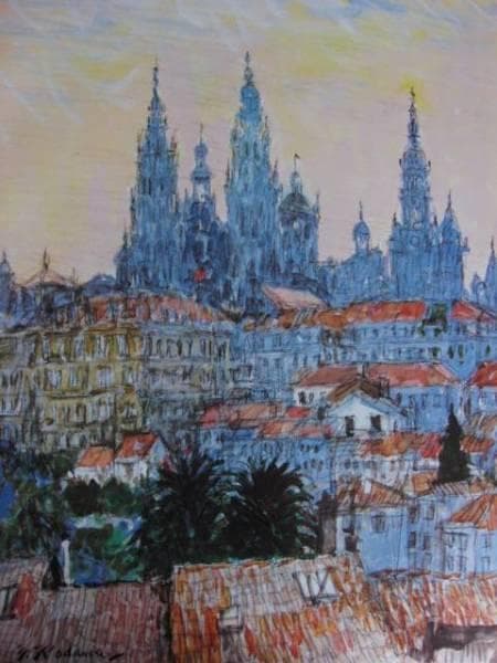 児玉幸雄、逆光のカテドラル、希少な額装用画集より、新品高級額装付、状態良好