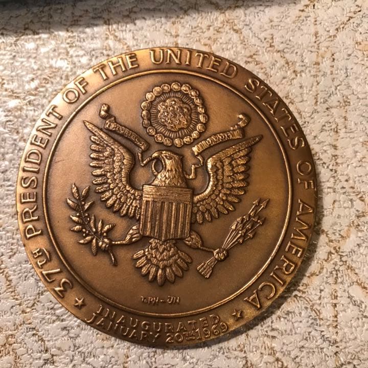 USAヴィンテージ60’s ニクソン大統領 箱付きブロンズ記念メダル アメリカ