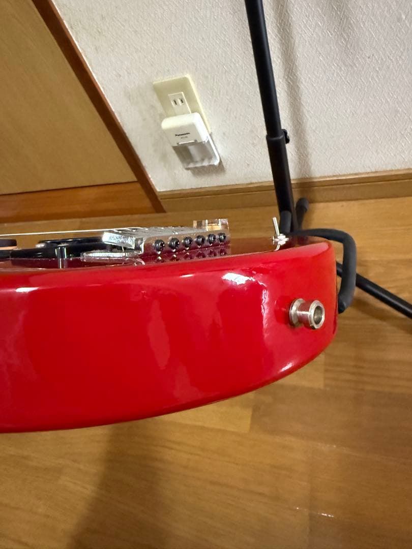 FERNANDES エレキギター 赤 ロックピン付き　ゾウさんギター