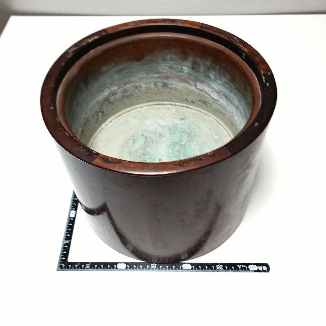 木製火鉢 約30cm　小道具 アンティーク