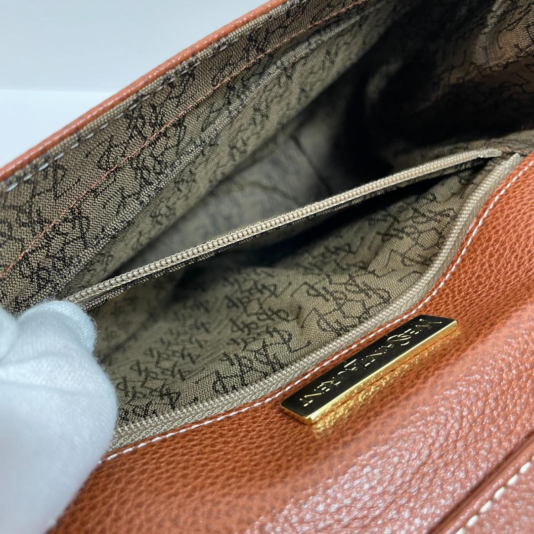 イブサンローラン ショルダー ヴィンテージ YSL ブラウン MBZ101