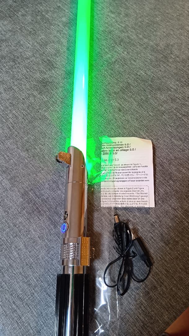 合金製ライトセーバー アナキン仕様 SWギミック 振動 音 光 usb充電 新品
