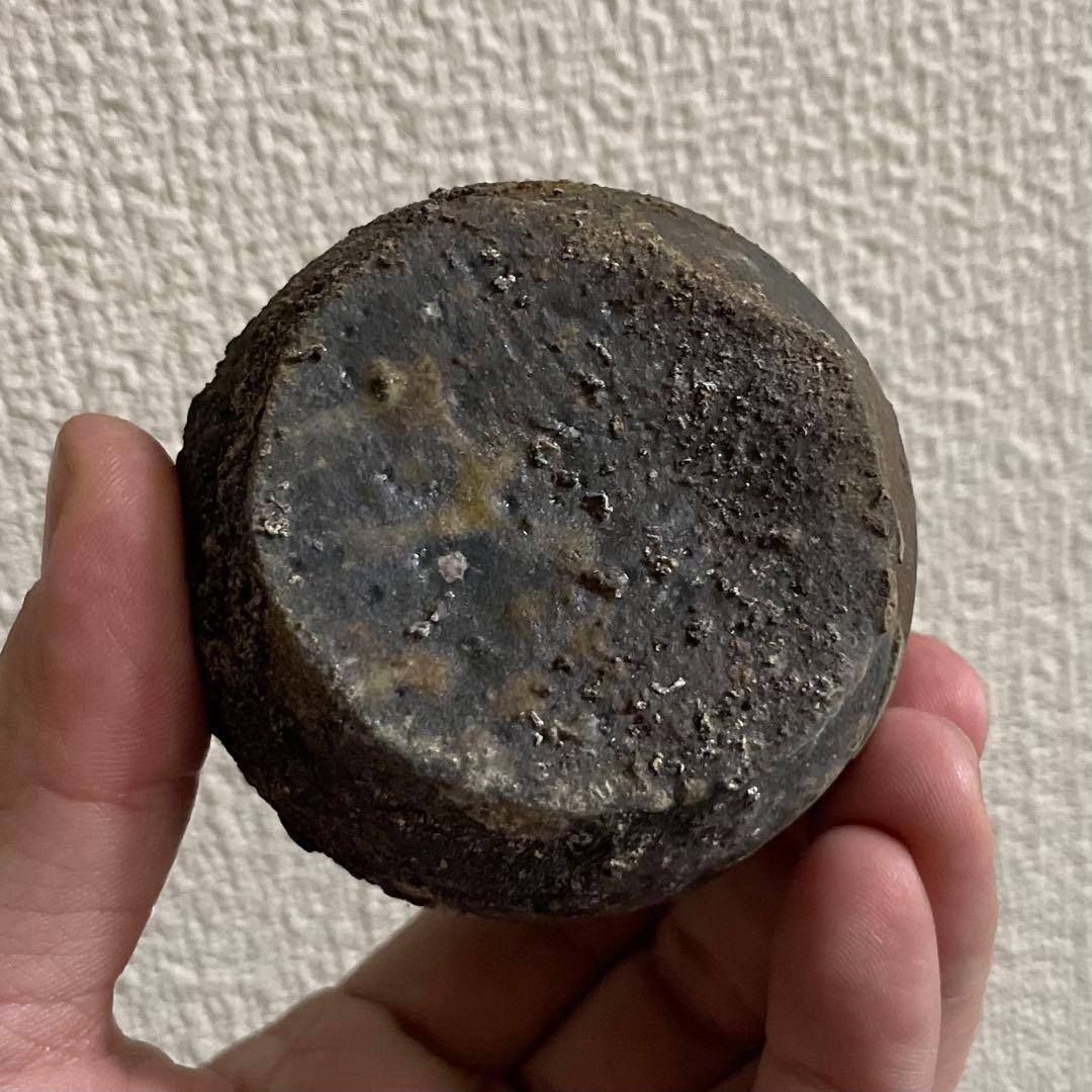 SNT12 古伊賀蹲花入　古伊賀　掛花入　茶道具　一輪挿 蹲 茶道具 蔵の整理品