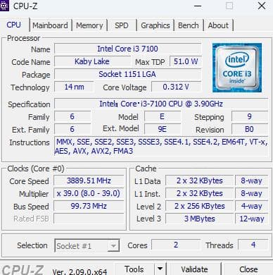 Windowsデスクトップ Lenovo ThinkCentre M710s Core i3 7100 4G