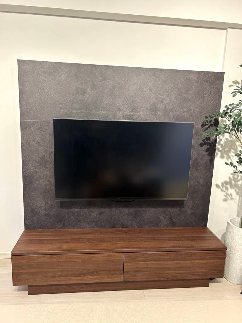 賃貸設置可能 壁掛け金具付 Pamouna テレビボード 幅160cm