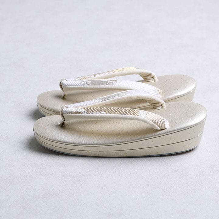 【新品】草履バッグセット　モダン花柄　くすみカラー　24.5cm 03792