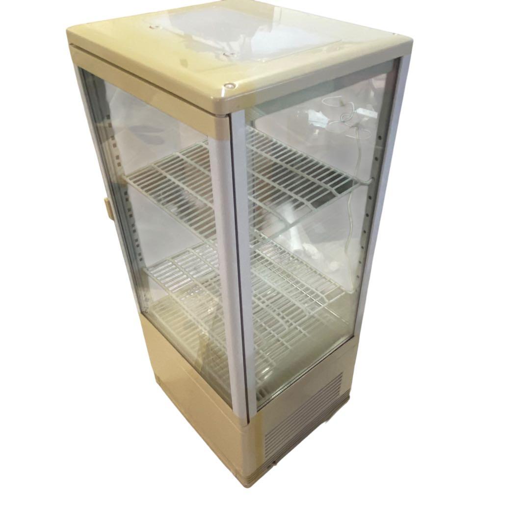 【メ1006-05】海外製ガラス冷蔵ショーケース 2段 RT-78L 容量78L