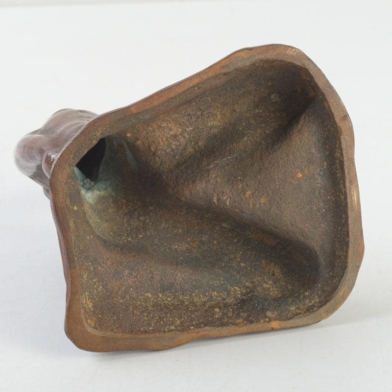 彫刻家　市之瀬廣太作　ブロンズ像　「波」　裸婦像　女性像　共箱　V　9625