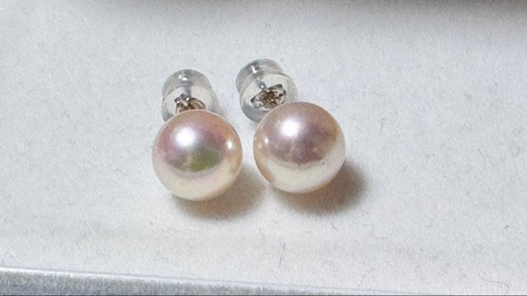 ピカチュウさま専用【最高級　プラチナ】 あこや真珠　パールピアス　越しもの