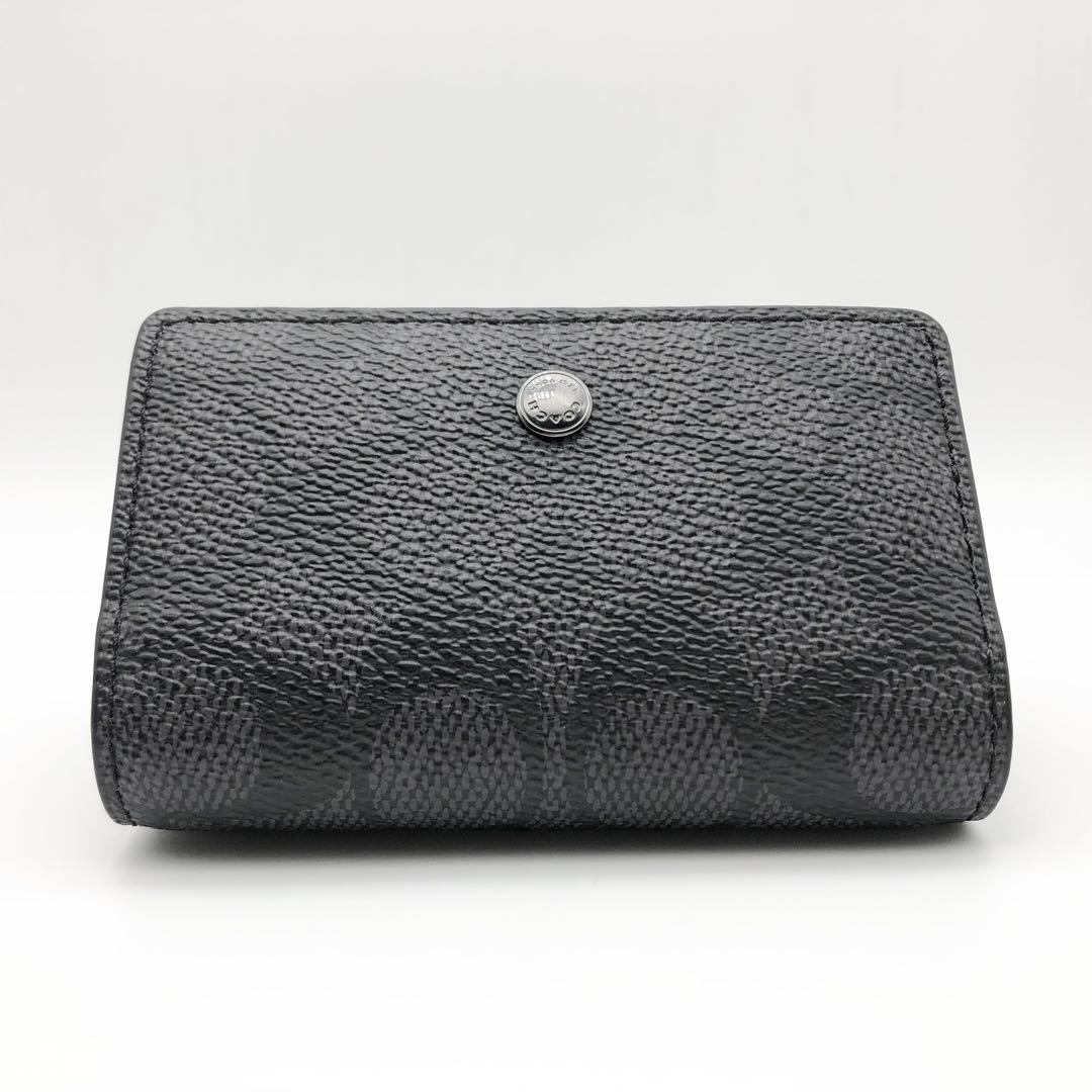 COACH 大人気！！ 5リング キーケース シグネチャー チャコール 新品