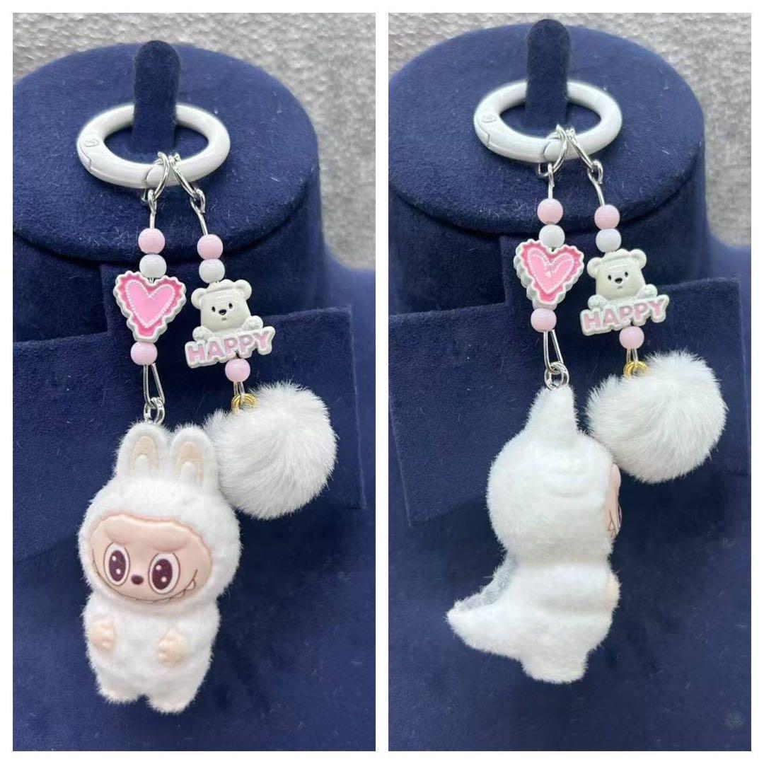 【8色】ポンポン付きぬいぐるみキーホルダー ラブブ