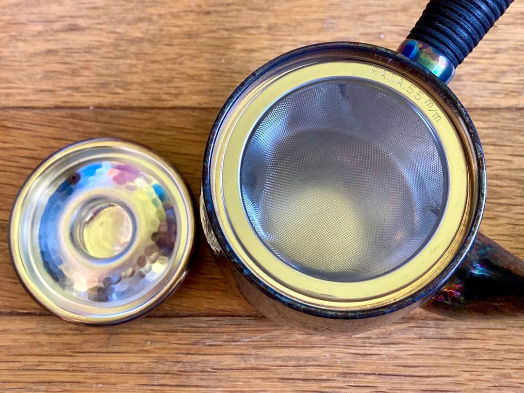浅草 銅銀銅器 急須 茶こぼし 銀器 鎚起銅器 星野銅銀 銅銀銅器店