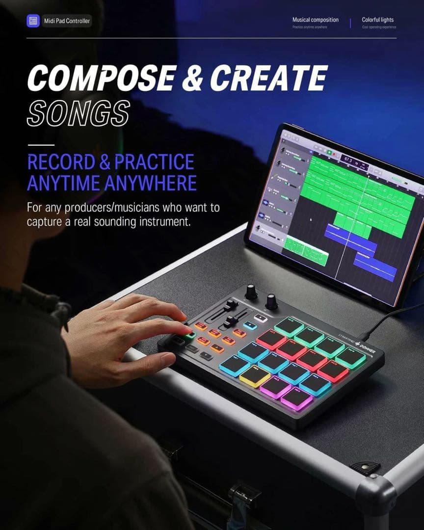 STARRYPAD ドラムパッド フィンガードラム ドラム 電子 Type-C