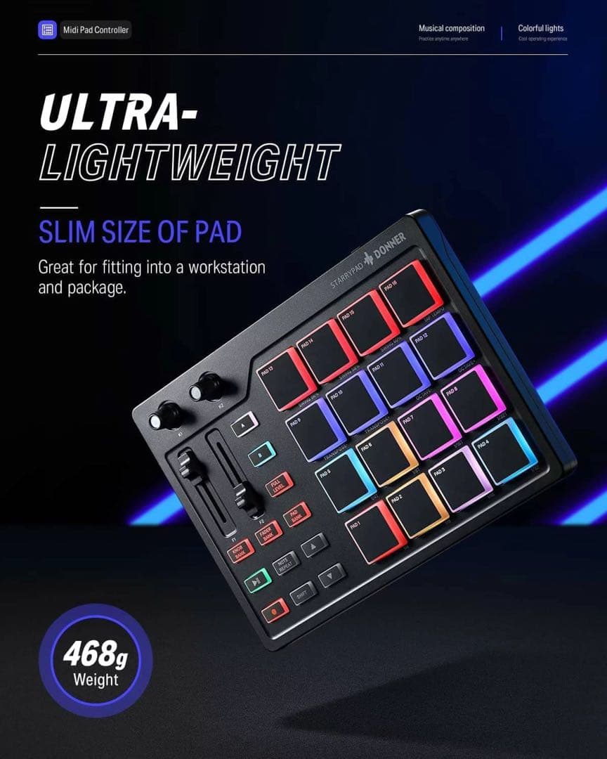 STARRYPAD ドラムパッド フィンガードラム ドラム 電子 Type-C
