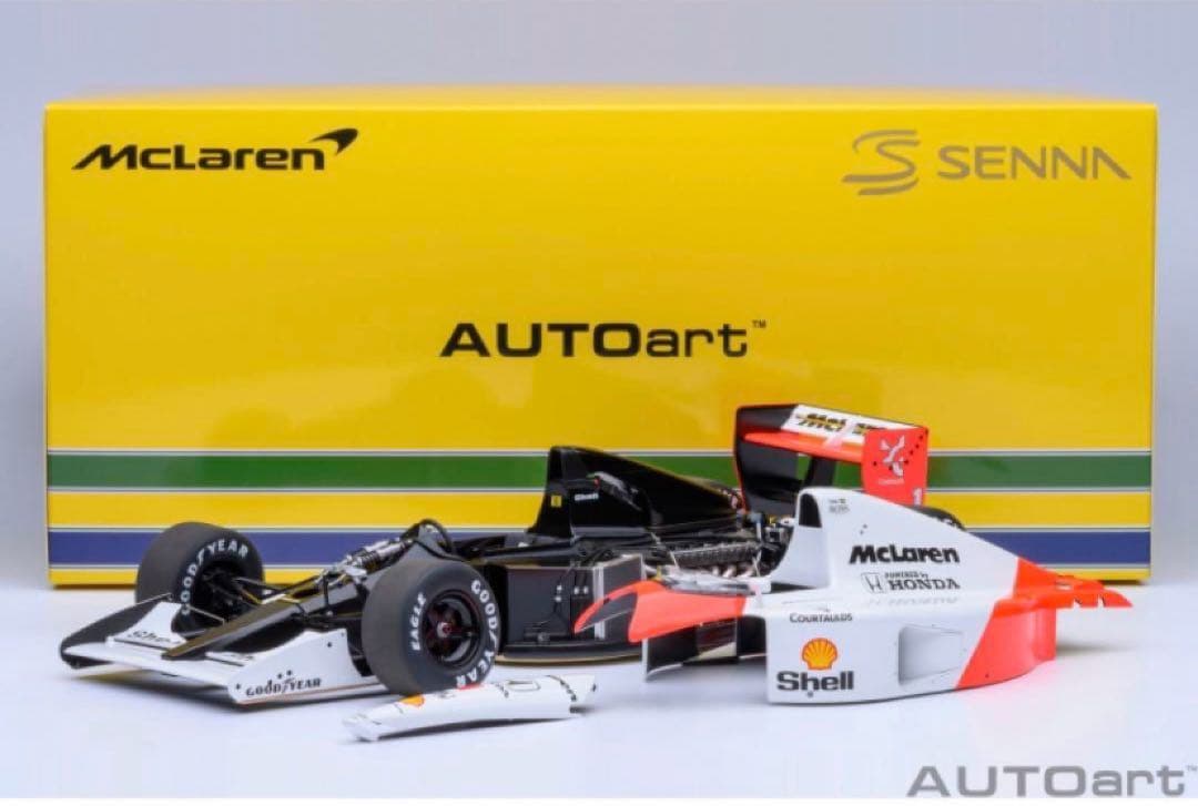 AUTOart 1/18 マクラーレンホンダ　MP4/6 #1 A.セナ　ロゴ