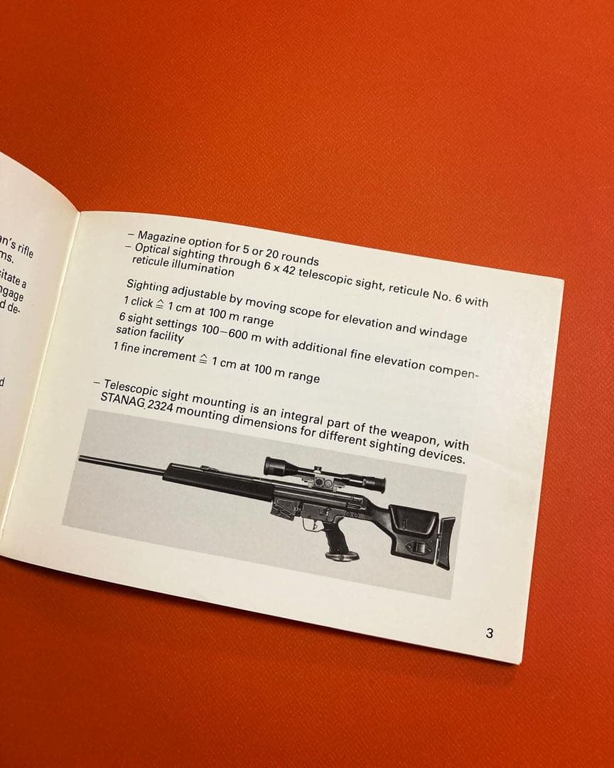 【幻の激レアアイテム】PSG1(PSG-1)実銃マニュアル 当時物