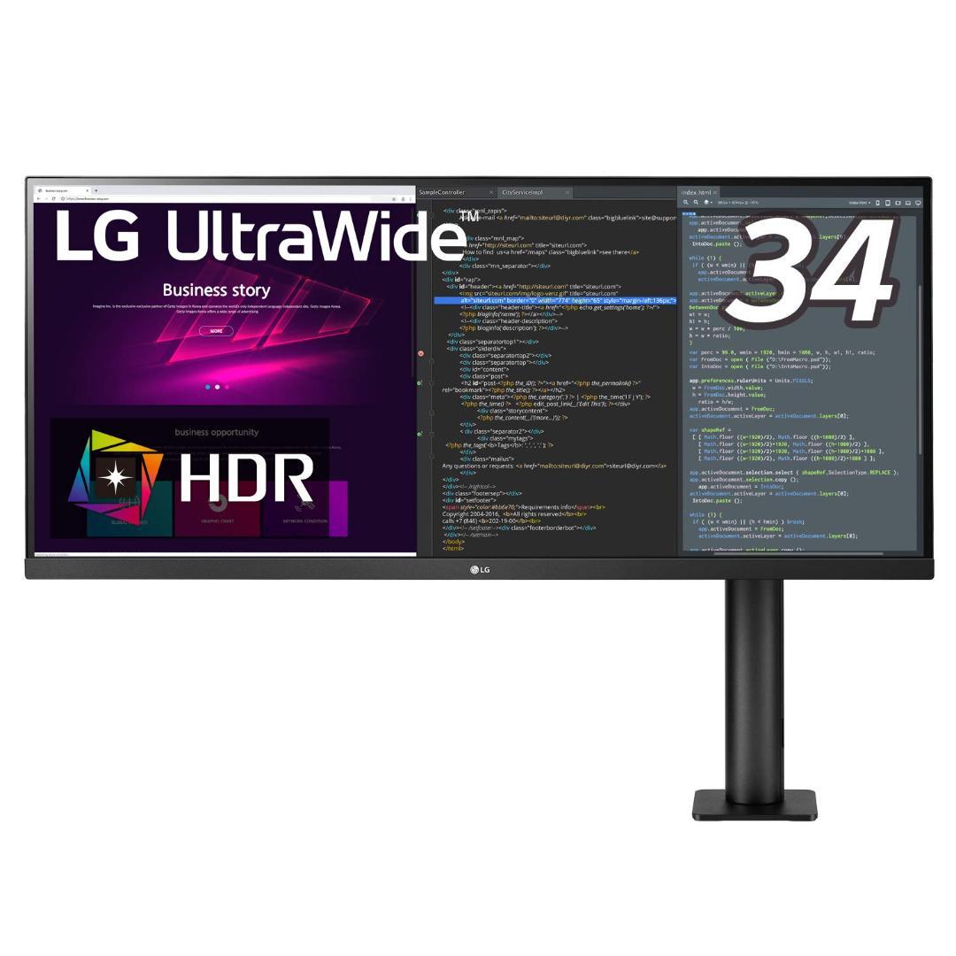 LG 平面ウルトラワイド 34インチ ディスプレイ モニター 34WN780-B