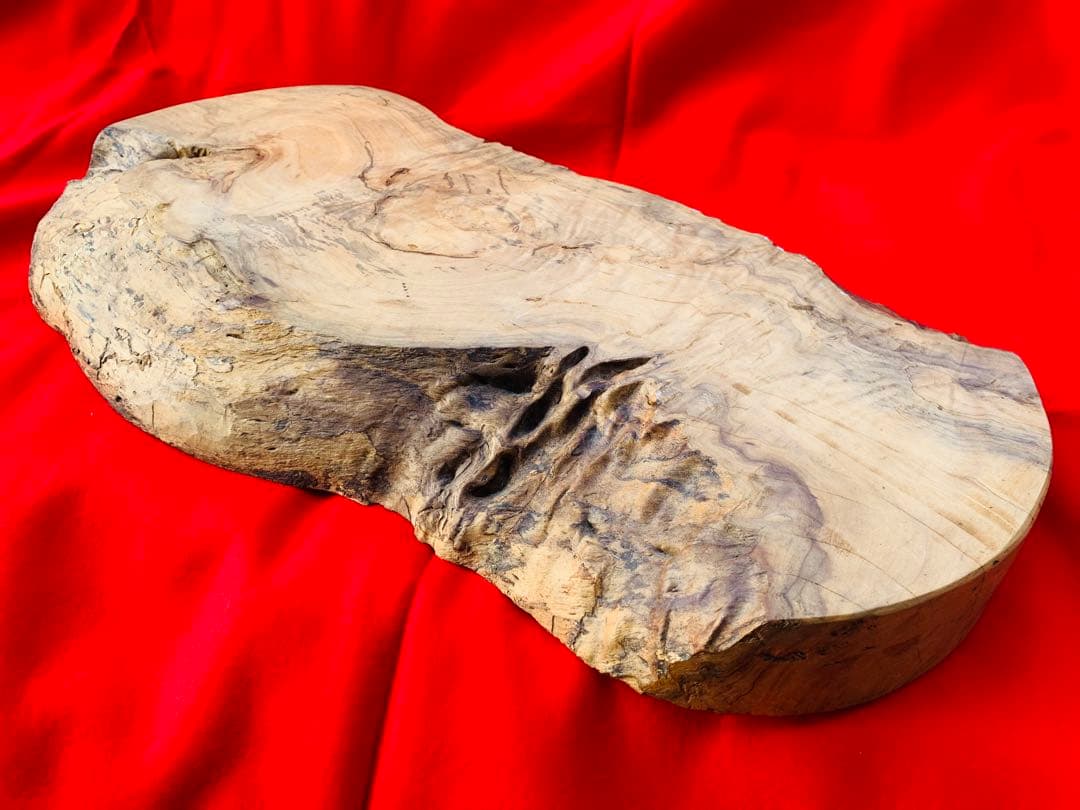 一枚板 花台 盆栽台 置き台 飾り台 無垢 昭和 アンティーク 古道具 ③