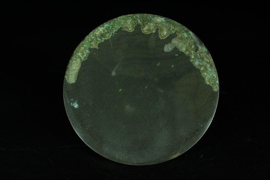 中国美術 白銅 龍紋 古鏡 φ17.5cm(K-HA465)