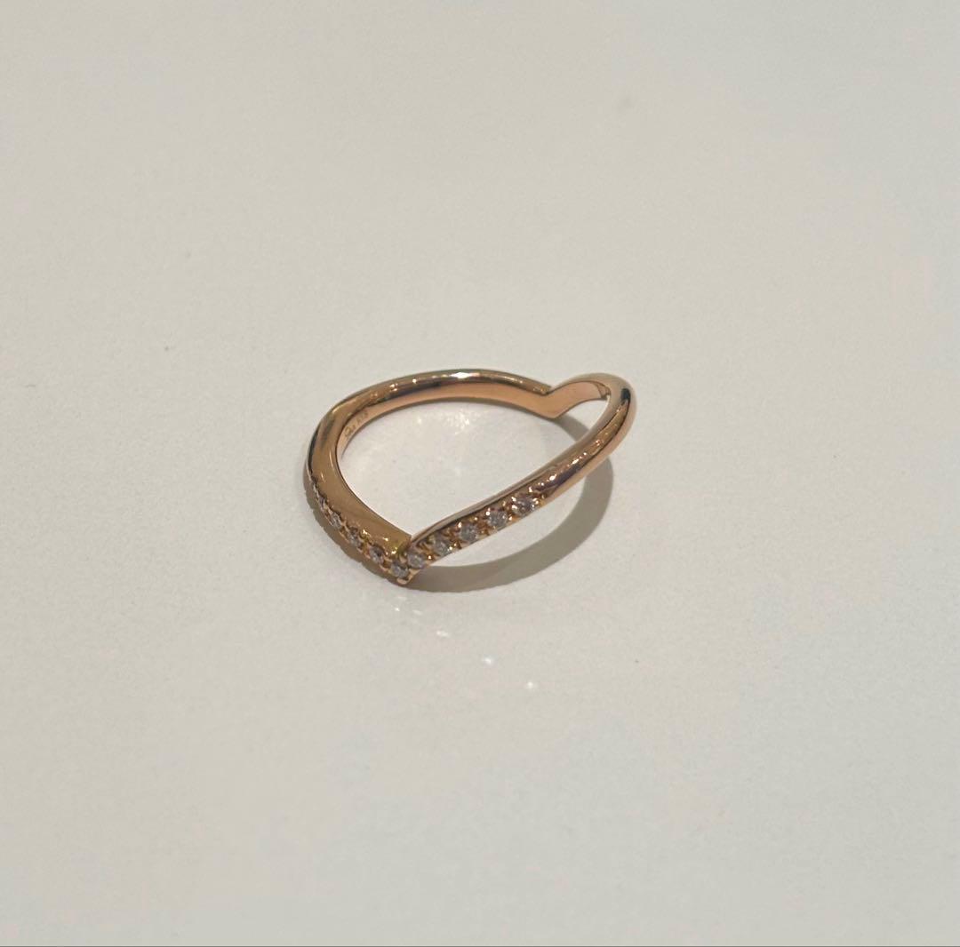 STAR JEWELRY K18PG ダイヤモンド ハート ピンキーリング