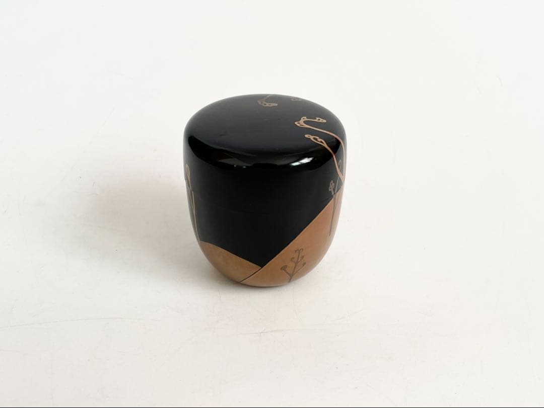 塗師　漆芸家　目白宗芳　棗　蕨　蕨蒔絵　棗　茶入　共箱