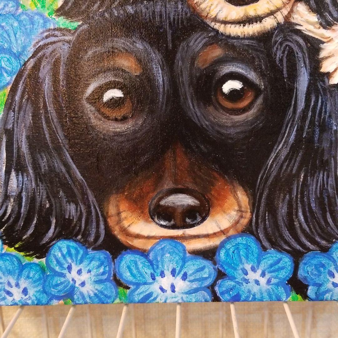 油絵 　専用　仲良しルークとコビー