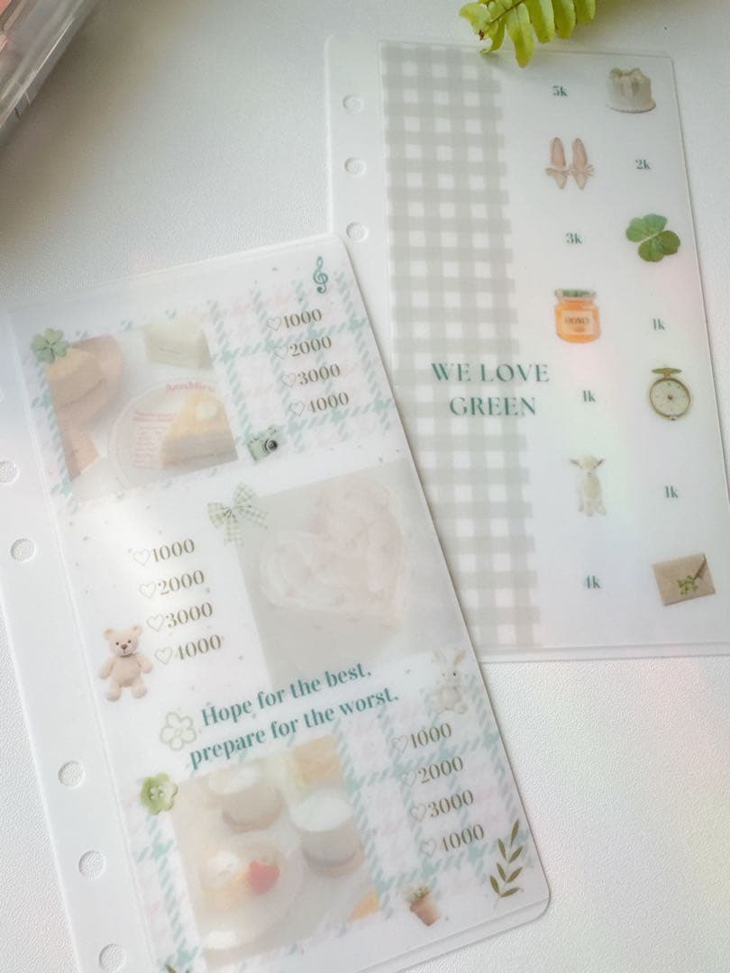 A6 リフィル 韓国 we love green 1800円